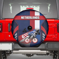 Netherlands Cycling Spare Tire Cover Sporty Style Navy - Wonder Print Shop