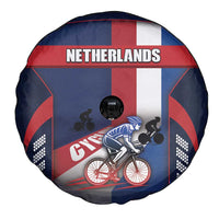 Netherlands Cycling Spare Tire Cover Sporty Style Navy - Wonder Print Shop