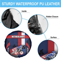 Netherlands Cycling Spare Tire Cover Sporty Style Navy - Wonder Print Shop