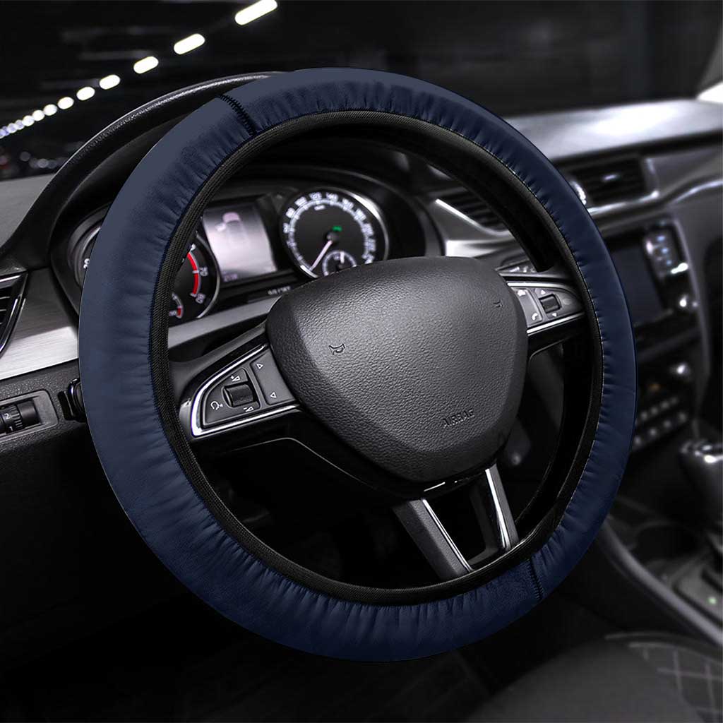 Netherlands Cycling Steering Wheel Cover Sporty Style Navy - Wonder Print Shop