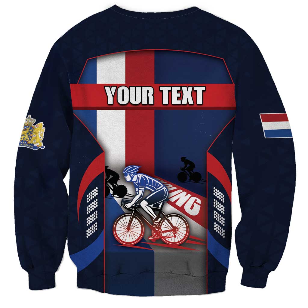 Personalized Netherlands Cycling Sweatshirt Sporty Style Navy - Wonder Print Shop