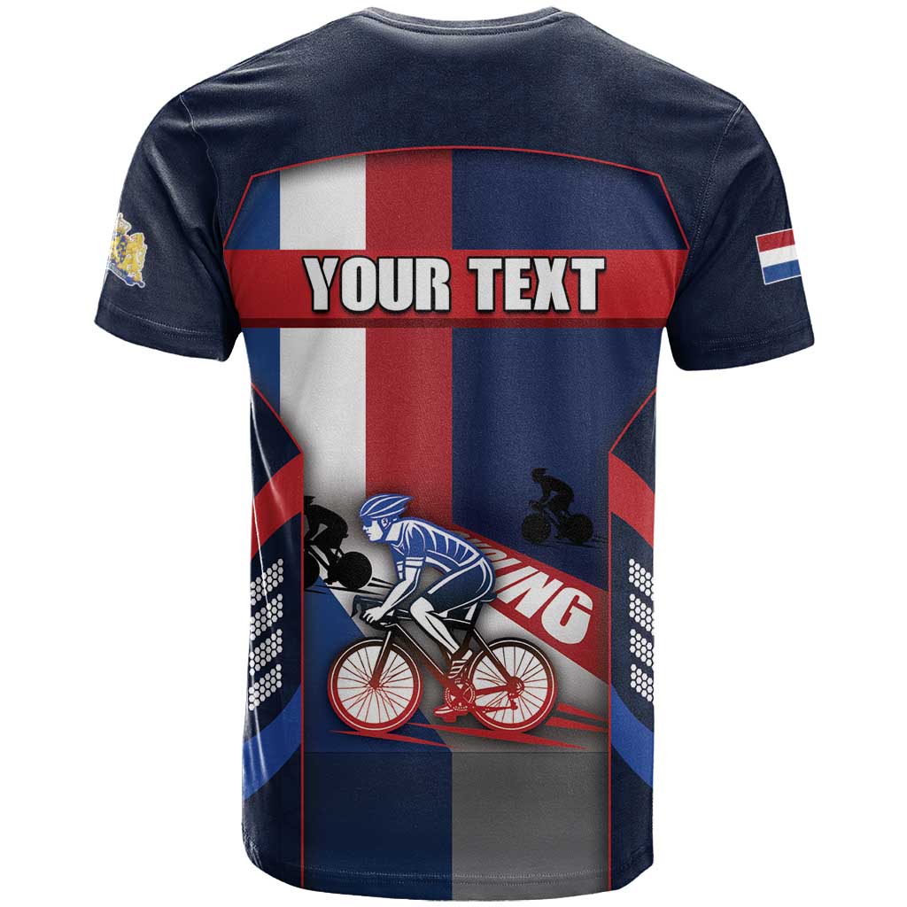 Personalized Netherlands Cycling T Shirt Sporty Style Navy - Wonder Print Shop