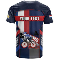 Personalized Netherlands Cycling T Shirt Sporty Style Navy - Wonder Print Shop