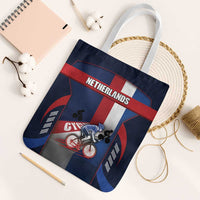 Netherlands Cycling Tote Bag Sporty Style Navy - Wonder Print Shop