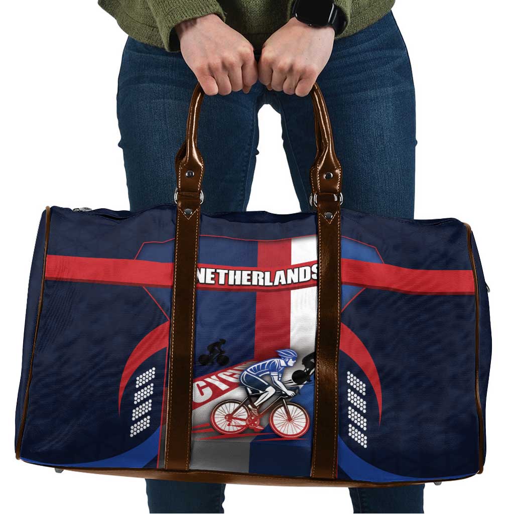 Netherlands Cycling Travel Bag Sporty Style Navy - Wonder Print Shop