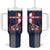 Personalized Netherlands Cycling Tumbler With Handle Sporty Style Navy - Wonder Print Shop