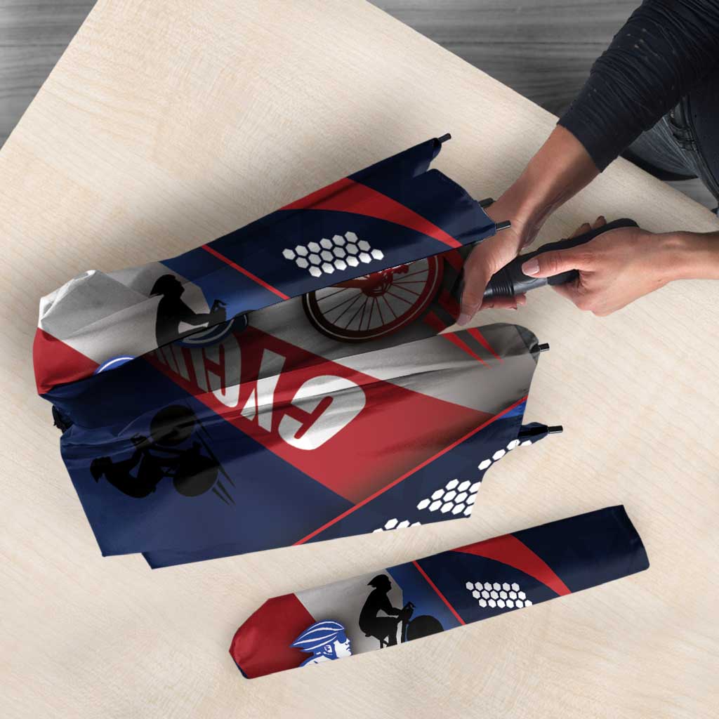 Netherlands Cycling Umbrella Sporty Style Navy - Wonder Print Shop