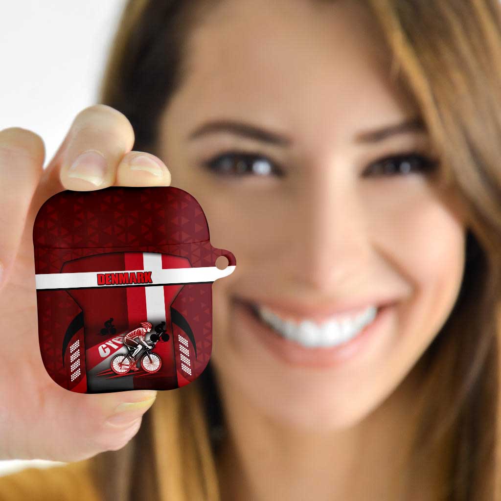Denmark Cycling AirPods Case Sporty Style Red - Wonder Print Shop