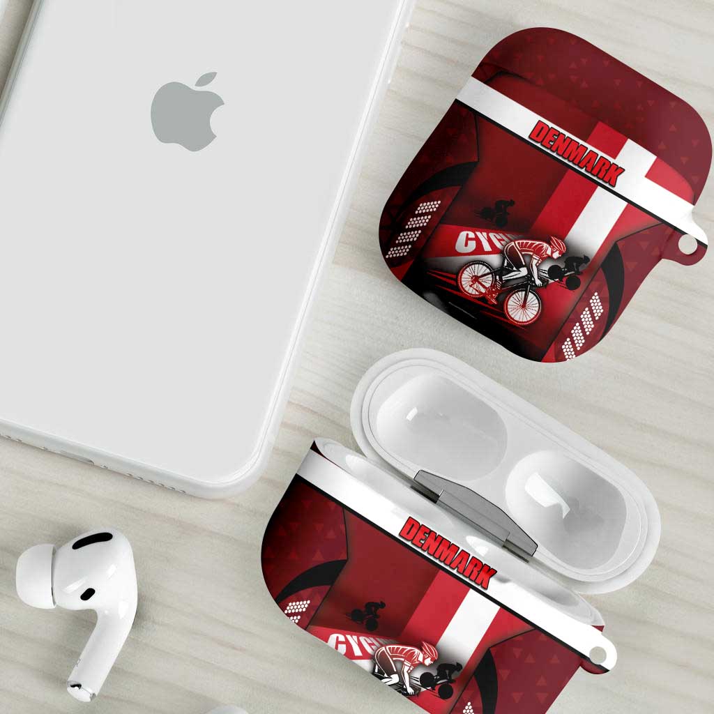Denmark Cycling AirPods Case Sporty Style Red - Wonder Print Shop