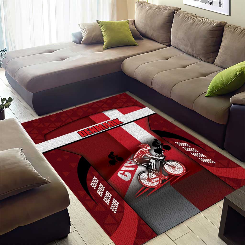 Denmark Cycling Area Rug Sporty Style Red - Wonder Print Shop