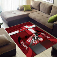 Denmark Cycling Area Rug Sporty Style Red - Wonder Print Shop