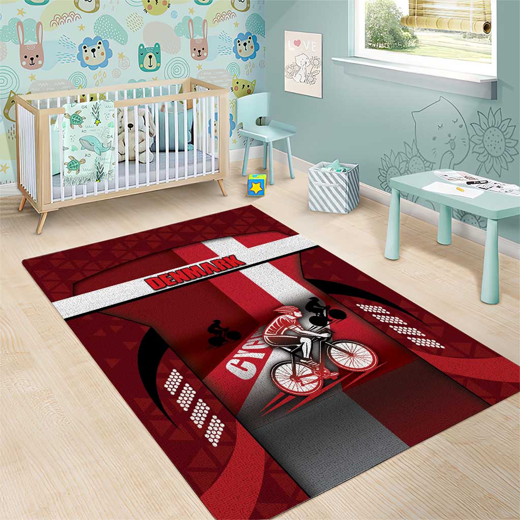 Denmark Cycling Area Rug Sporty Style Red - Wonder Print Shop