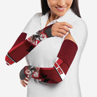 Personalized Denmark Cycling Arm Sleeves Sporty Style Red - Wonder Print Shop