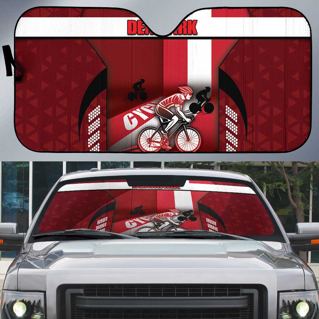 Denmark Cycling Auto Sun Shade Sporty Style Red - Wonder Print Shop