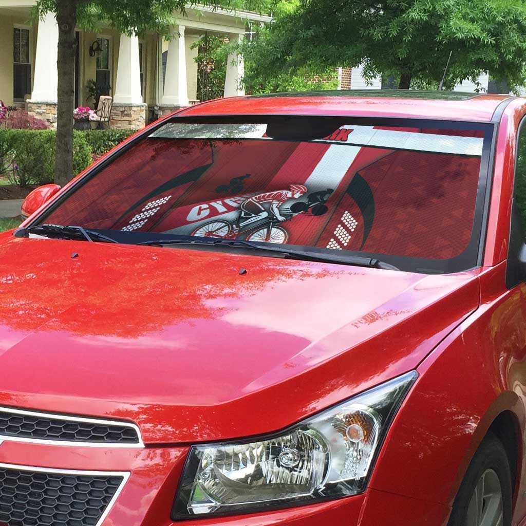 Denmark Cycling Auto Sun Shade Sporty Style Red - Wonder Print Shop
