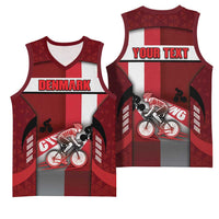 Personalized Denmark Cycling Basketball Jersey Sporty Style Red - Wonder Print Shop