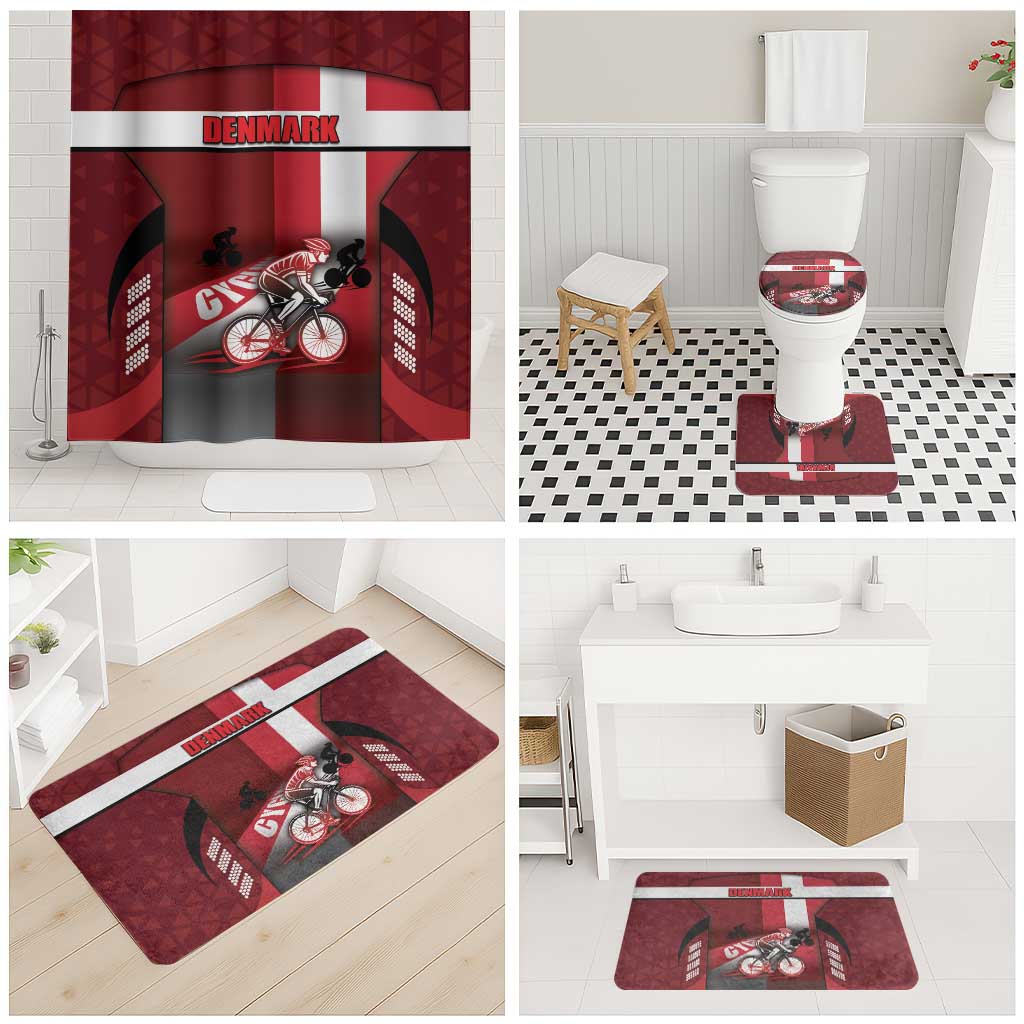 Denmark Cycling Bathroom Set Sporty Style Red - Wonder Print Shop