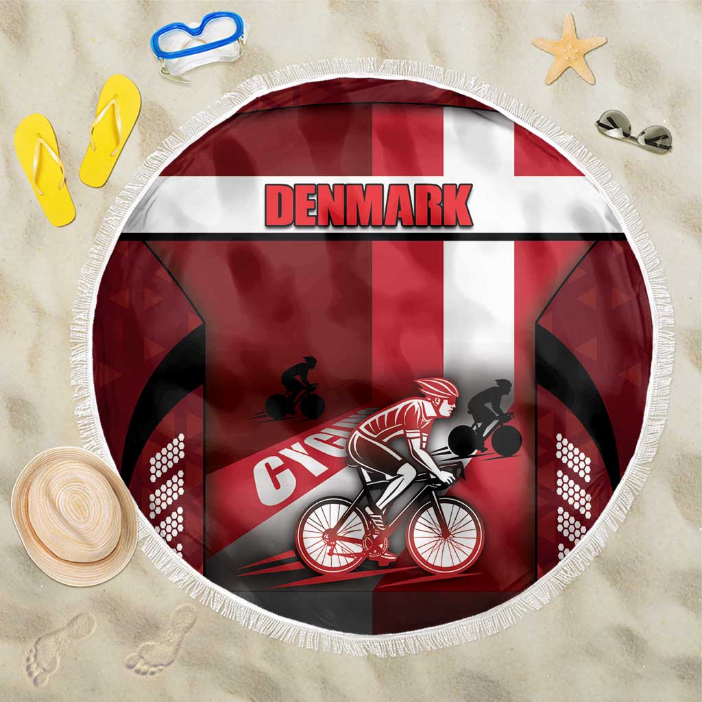 Denmark Cycling Beach Blanket Sporty Style Red - Wonder Print Shop