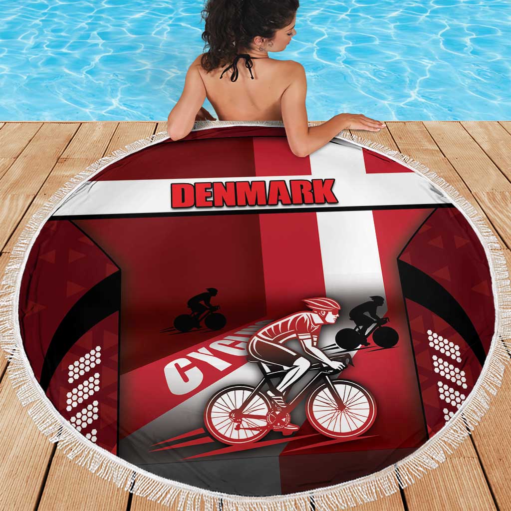 Denmark Cycling Beach Blanket Sporty Style Red - Wonder Print Shop