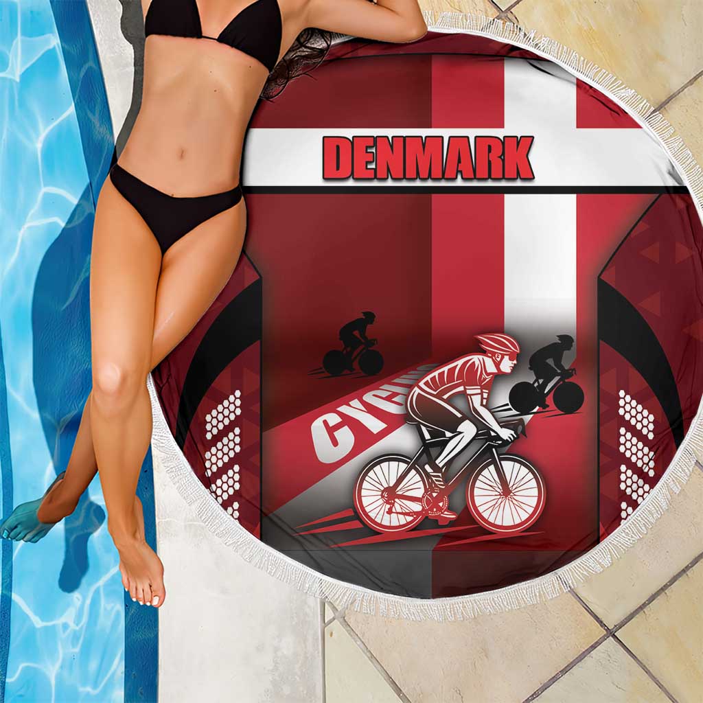 Denmark Cycling Beach Blanket Sporty Style Red - Wonder Print Shop