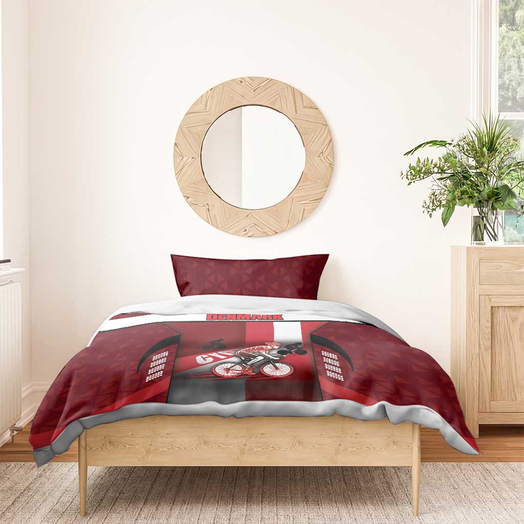 Denmark Cycling Bedding Set Sporty Style Red - Wonder Print Shop