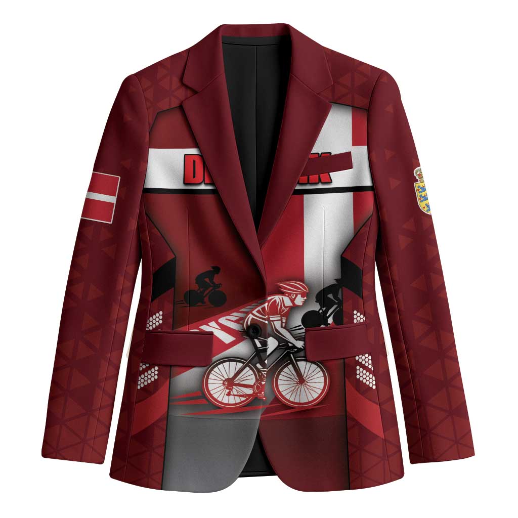 Personalized Denmark Cycling Blazer Sporty Style Red - Wonder Print Shop