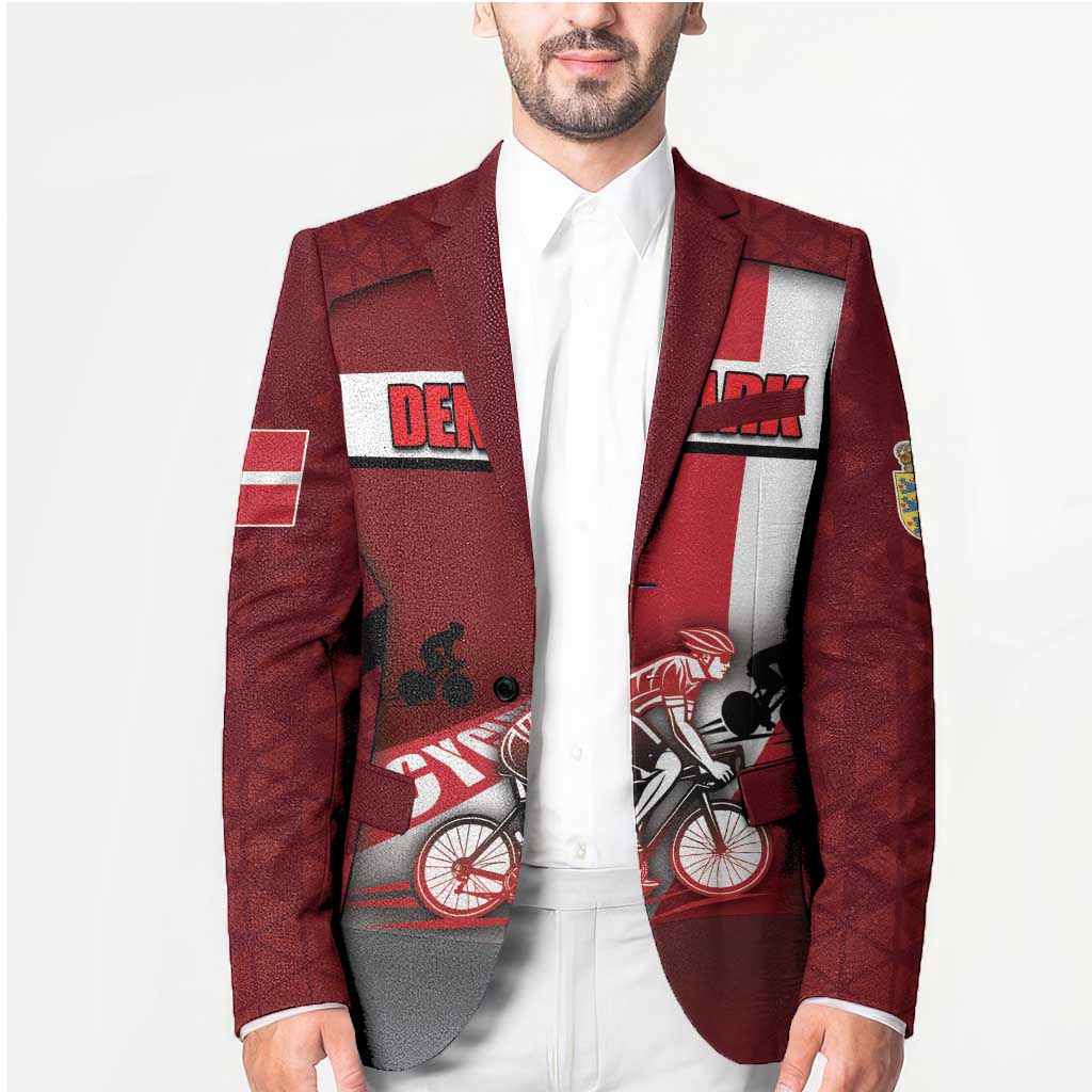 Personalized Denmark Cycling Blazer Sporty Style Red - Wonder Print Shop