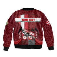 Personalized Denmark Cycling Bomber Jacket Sporty Style Red - Wonder Print Shop