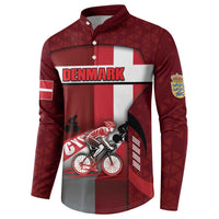 Personalized Denmark Cycling Button Sweatshirt Sporty Style Red - Wonder Print Shop