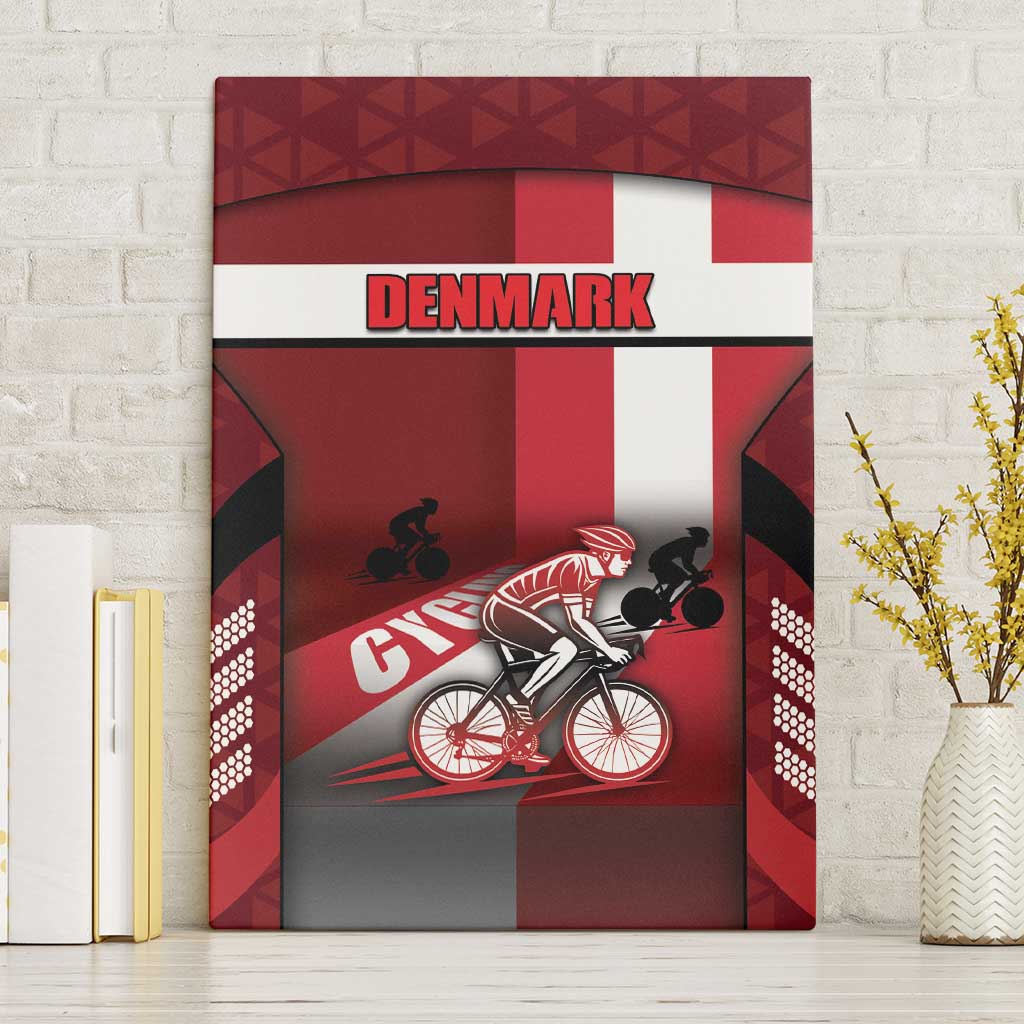 Denmark Cycling Canvas Wall Art Sporty Style Red - Wonder Print Shop