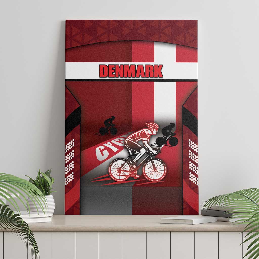 Denmark Cycling Canvas Wall Art Sporty Style Red - Wonder Print Shop
