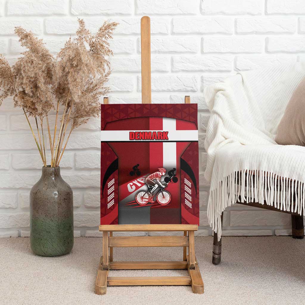 Denmark Cycling Canvas Wall Art Sporty Style Red - Wonder Print Shop