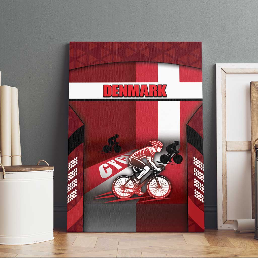 Denmark Cycling Canvas Wall Art Sporty Style Red - Wonder Print Shop