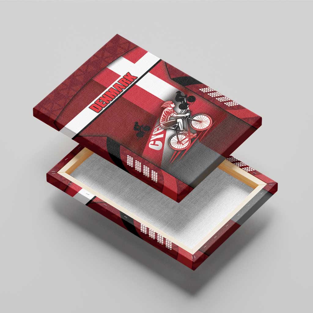Denmark Cycling Canvas Wall Art Sporty Style Red - Wonder Print Shop