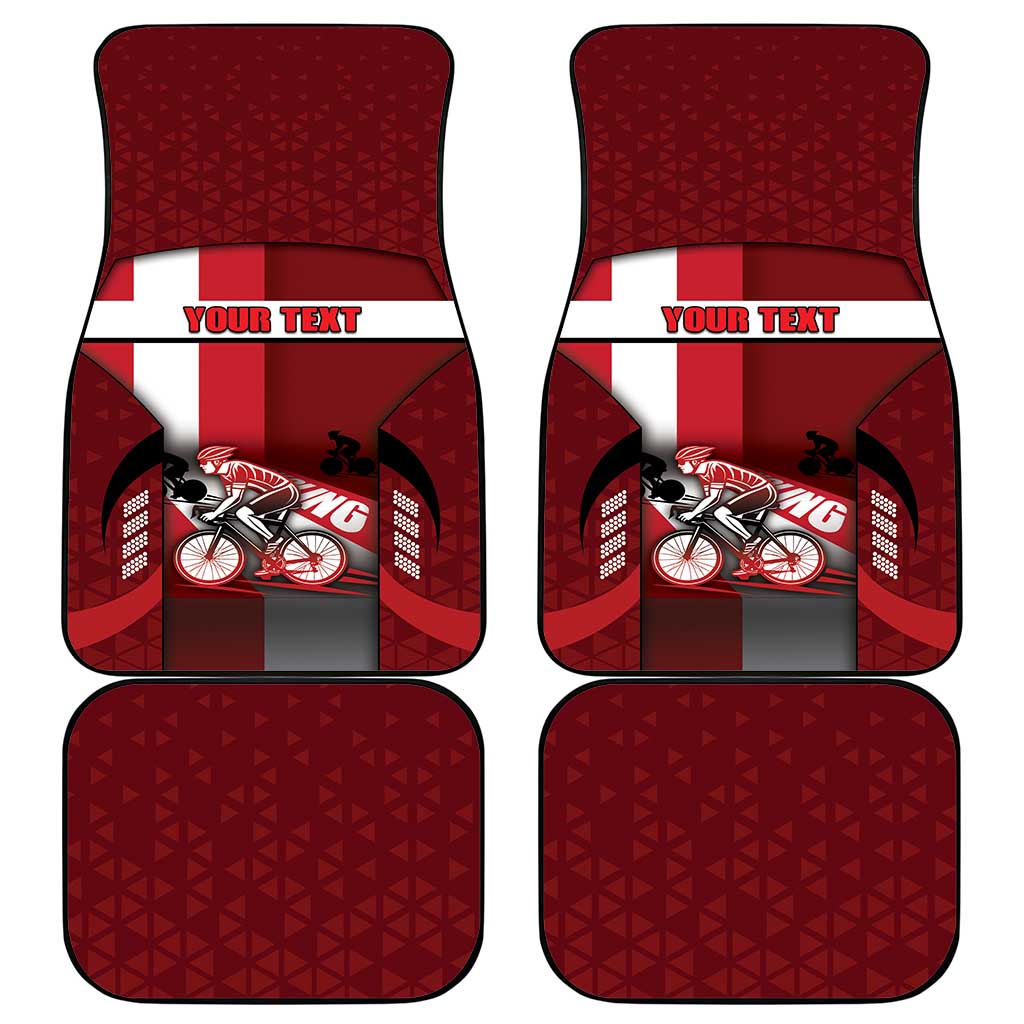 Denmark Cycling Car Mats Sporty Style Red - Wonder Print Shop