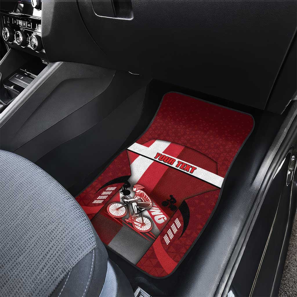 Denmark Cycling Car Mats Sporty Style Red - Wonder Print Shop