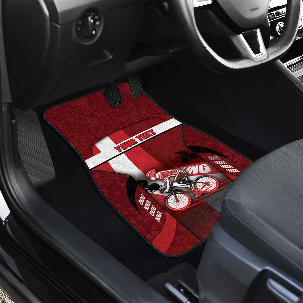 Denmark Cycling Car Mats Sporty Style Red - Wonder Print Shop