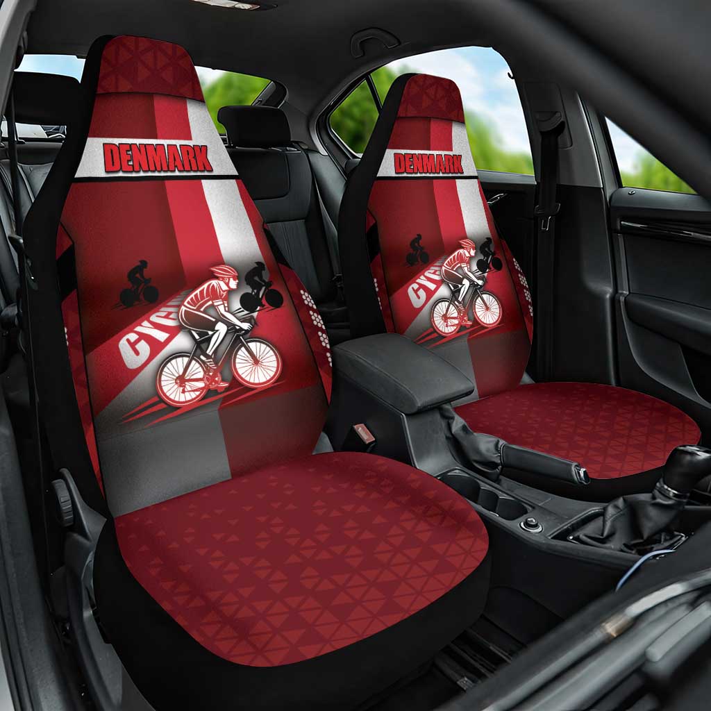 Denmark Cycling Car Seat Cover Sporty Style Red - Wonder Print Shop