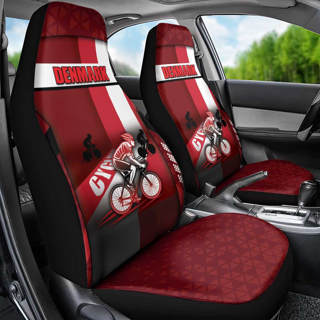 Denmark Cycling Car Seat Cover Sporty Style Red - Wonder Print Shop