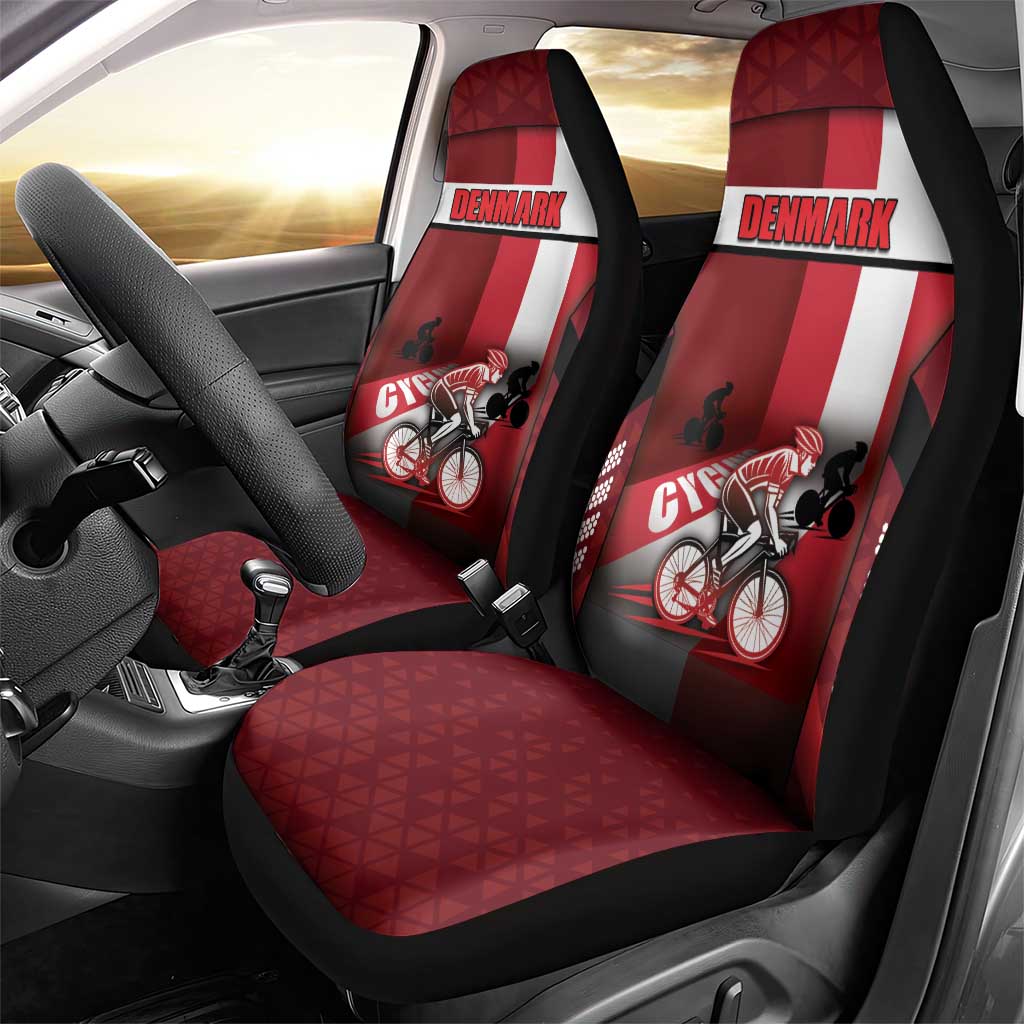 Denmark Cycling Car Seat Cover Sporty Style Red - Wonder Print Shop