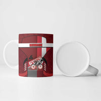 Denmark Cycling Ceramic Mug Sporty Style Red - Wonder Print Shop