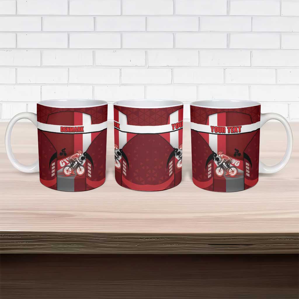 Denmark Cycling Ceramic Mug Sporty Style Red - Wonder Print Shop