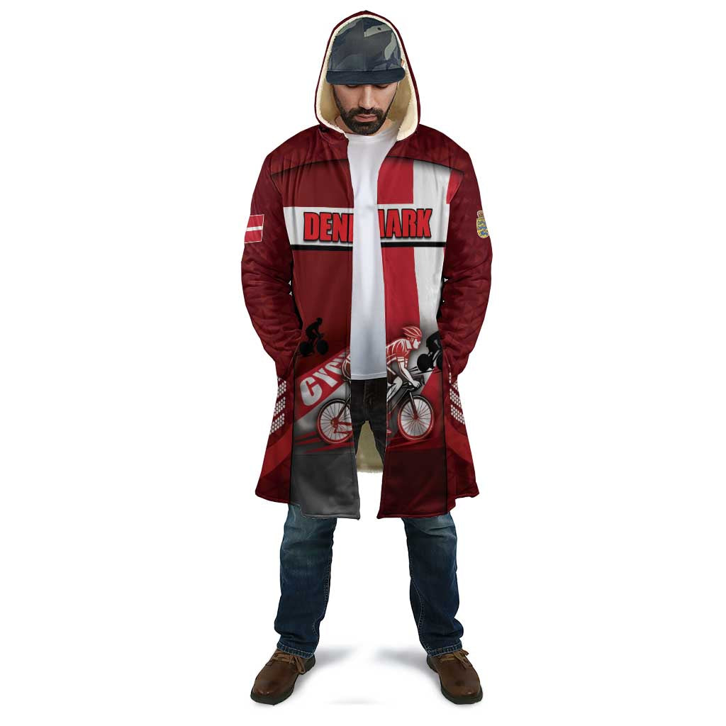 Personalized Denmark Cycling Cloak Sporty Style Red - Wonder Print Shop