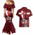 Personalized Denmark Cycling Couples Matching Mermaid Dress and Hawaiian Shirt Sporty Style Red - Wonder Print Shop