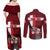 Personalized Denmark Cycling Couples Matching Off Shoulder Maxi Dress and Long Sleeve Button Shirt Sporty Style Red - Wonder Print Shop