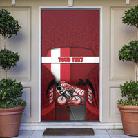 Personalized Denmark Cycling Door Cover Sporty Style Red - Wonder Print Shop