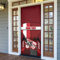 Personalized Denmark Cycling Door Cover Sporty Style Red - Wonder Print Shop
