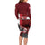 Personalized Denmark Cycling Family Matching Long Sleeve Bodycon Dress and Hawaiian Shirt Sporty Style Red - Wonder Print Shop