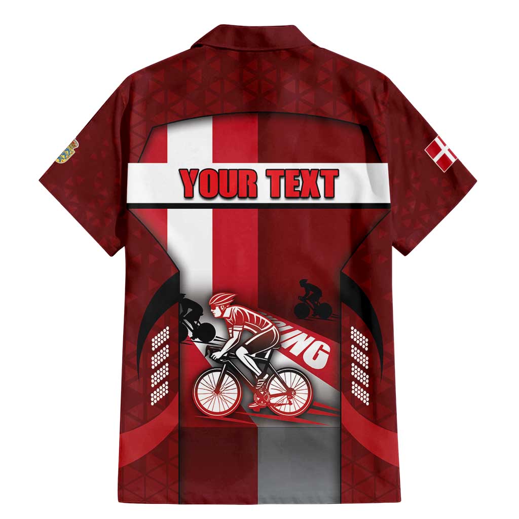 Personalized Denmark Cycling Family Matching Mermaid Dress and Hawaiian Shirt Sporty Style Red - Wonder Print Shop