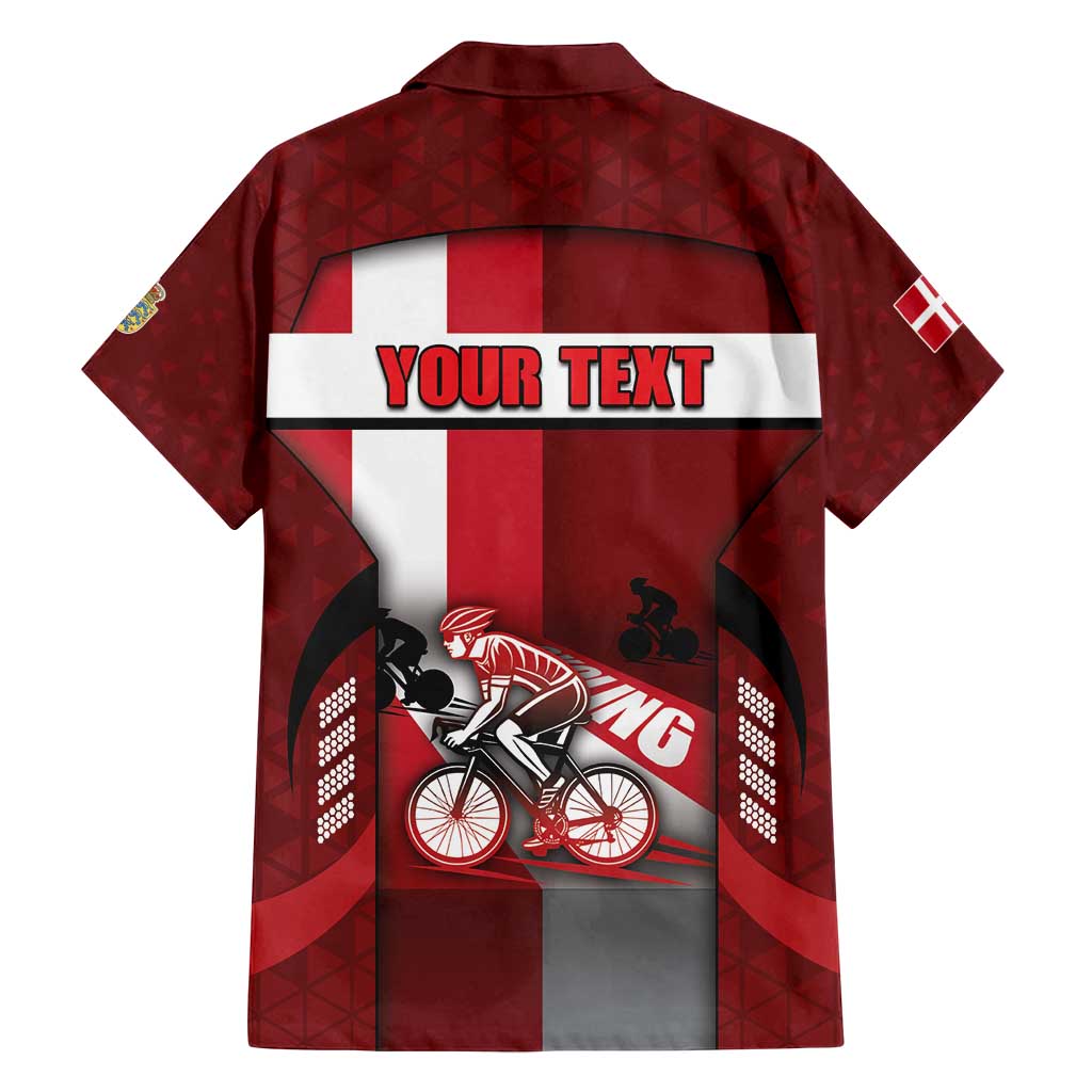 Personalized Denmark Cycling Family Matching Off Shoulder Maxi Dress and Hawaiian Shirt Sporty Style Red - Wonder Print Shop